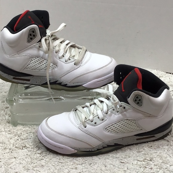 Air Jordan 5 Retro white cement sneakers - Picture 1 of 14